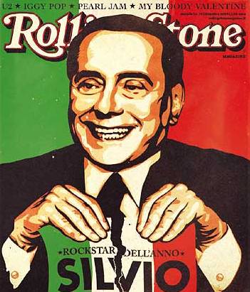 berlusconi rolling stone rock star