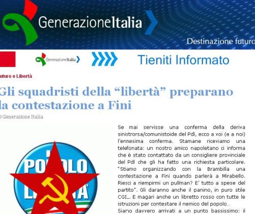 Generazione Italia osa: "Berlusconi? Comunista!"