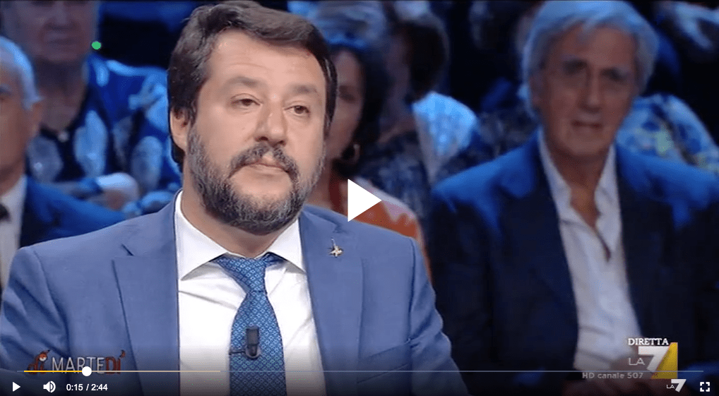 Salvini sbrocca da Floris: critiche dei fan sui social
